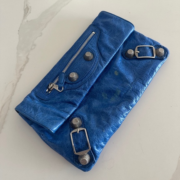 Balenciaga Lambskin Motocross Giant 21 Envelope Clutch Bag - Picture 1 of 6
